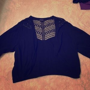 Short black torrid cardigan